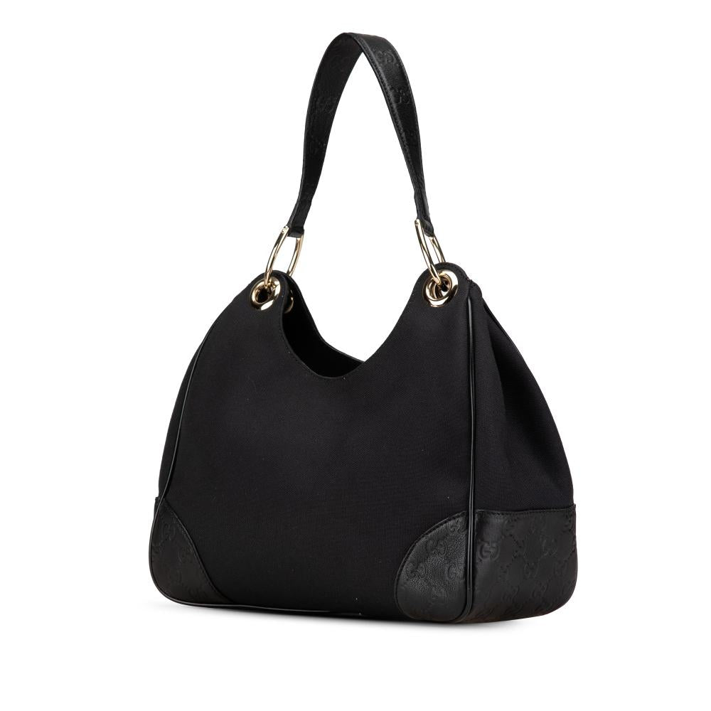 Black Canvas Gucci Shoulder Bag