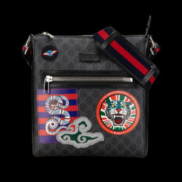 Black Fabric Gucci Crossbody Bag