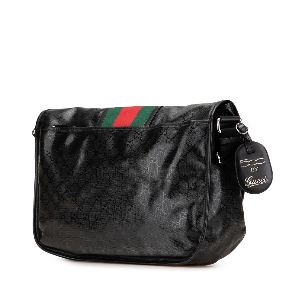 Black Fabric Gucci Crossbody Bag