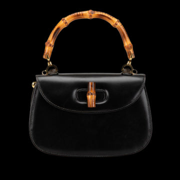 Black Leather Gucci Bamboo