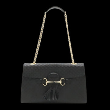 Black Leather Gucci Shoulder Bag