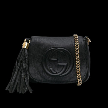 Black Leather Gucci Crossbody Bag
