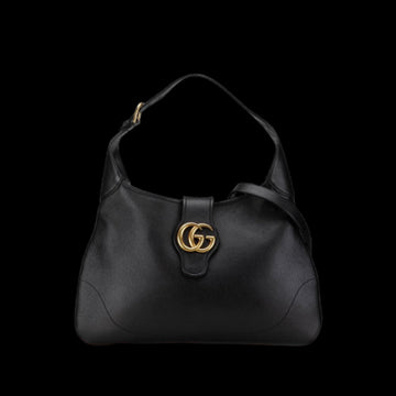 Black Leather Gucci Shoulder Bag