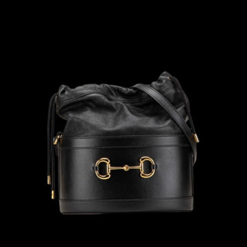 Black Leather Gucci Crossbody Bag