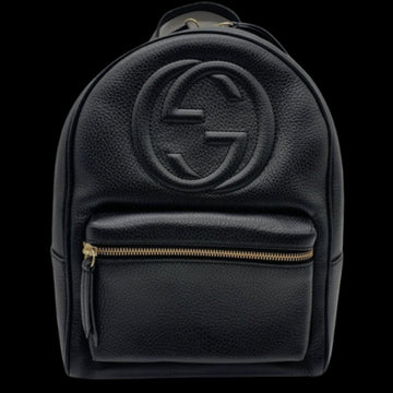 Black Leather Gucci Backpack