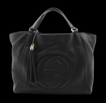 Black Leather Gucci Handbag