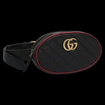 Black Leather Gucci Belt Bag