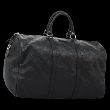 Black Leather Gucci Boston Bag