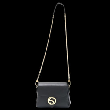 Black Leather Gucci Shoulder Bag