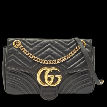Black Leather Gucci Marmont