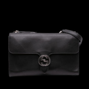 Black Leather Gucci Crossbody Bag