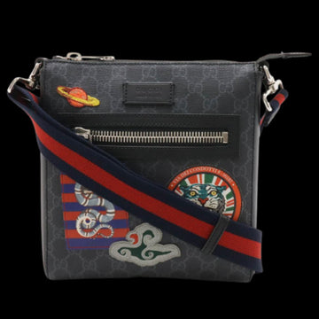 Black Leather Gucci Messenger Bag