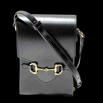 Black Leather Gucci Crossbody Bag