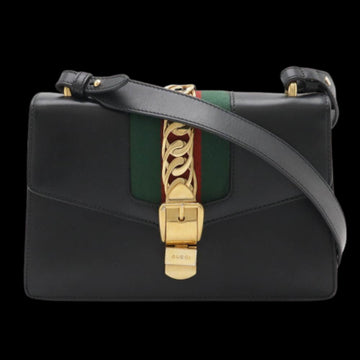 Black Leather Gucci Sylvie