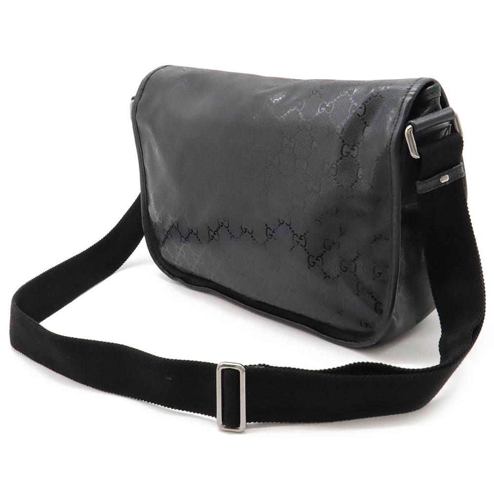 Black Leather Gucci Shoulder Bag