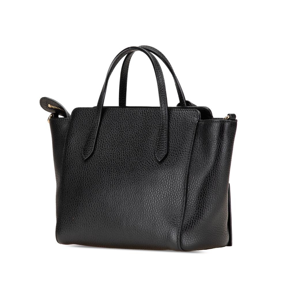 Black Leather Gucci Tote
