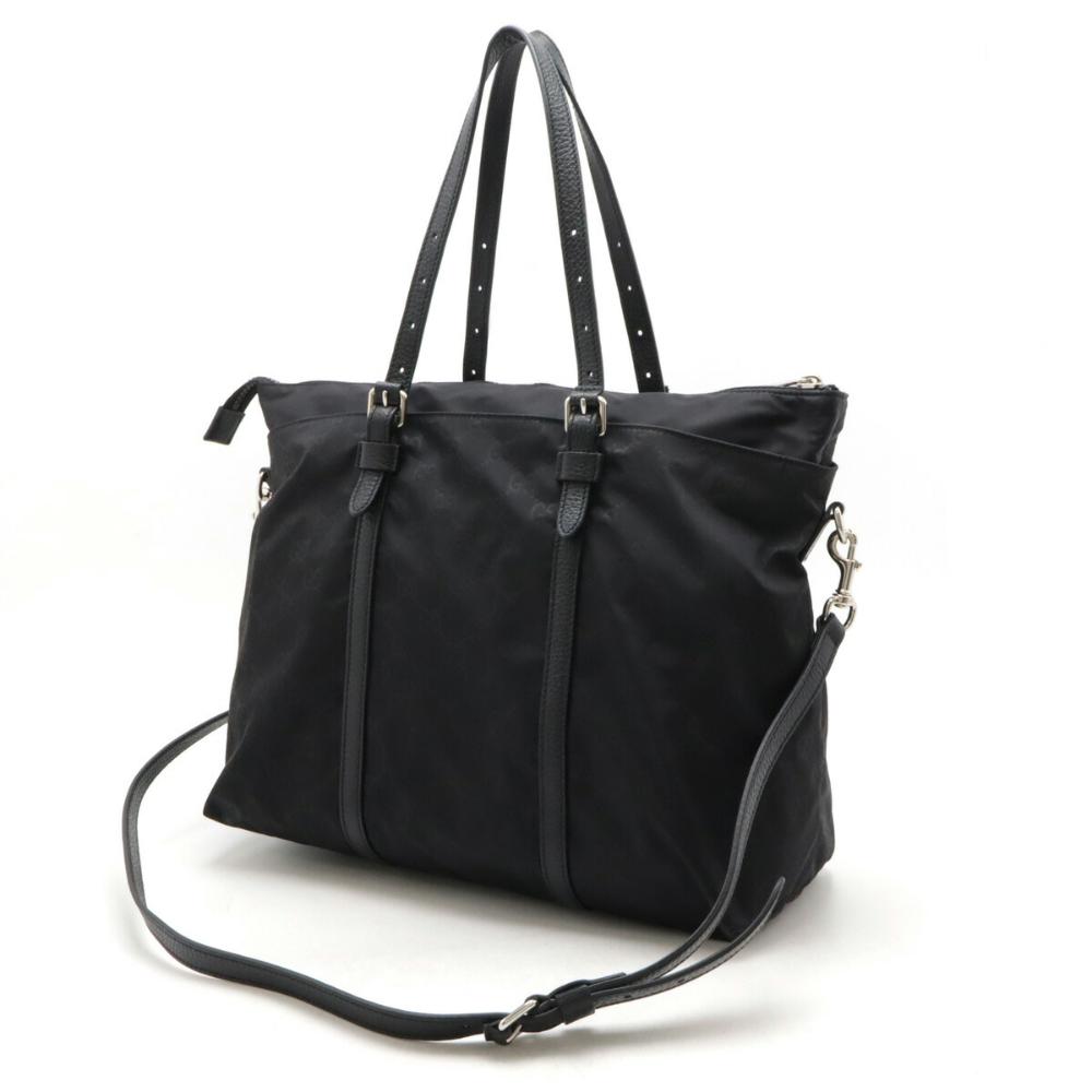Black Leather Gucci Tote