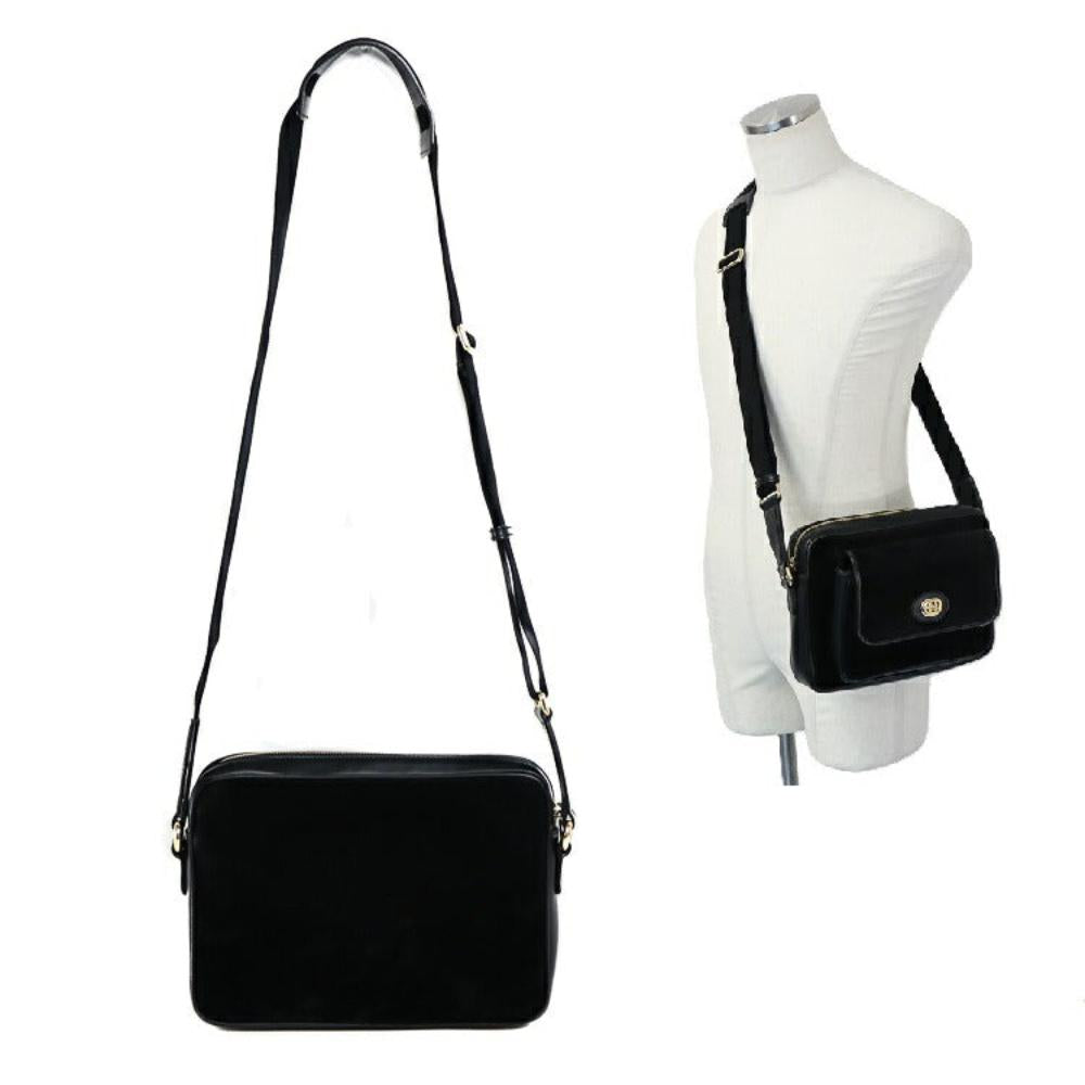 Black Leather Gucci Crossbody Bag