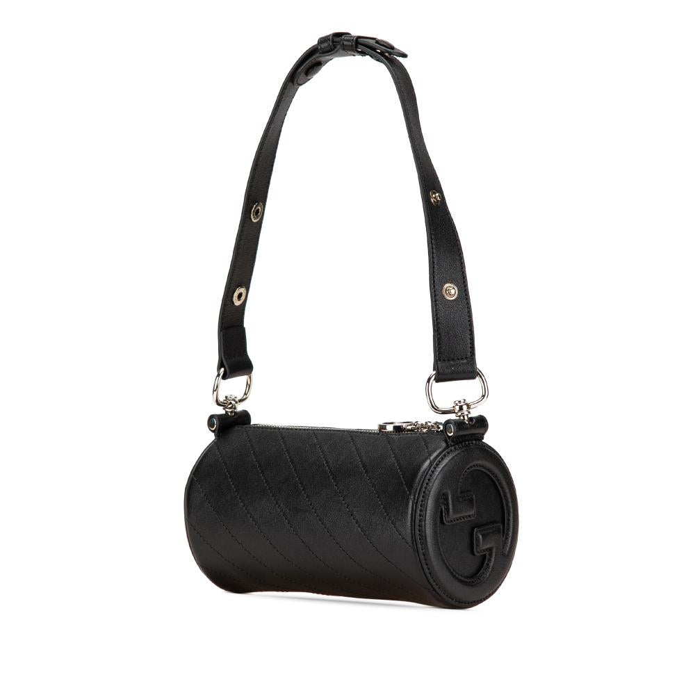 Black Leather Gucci Shoulder Bag