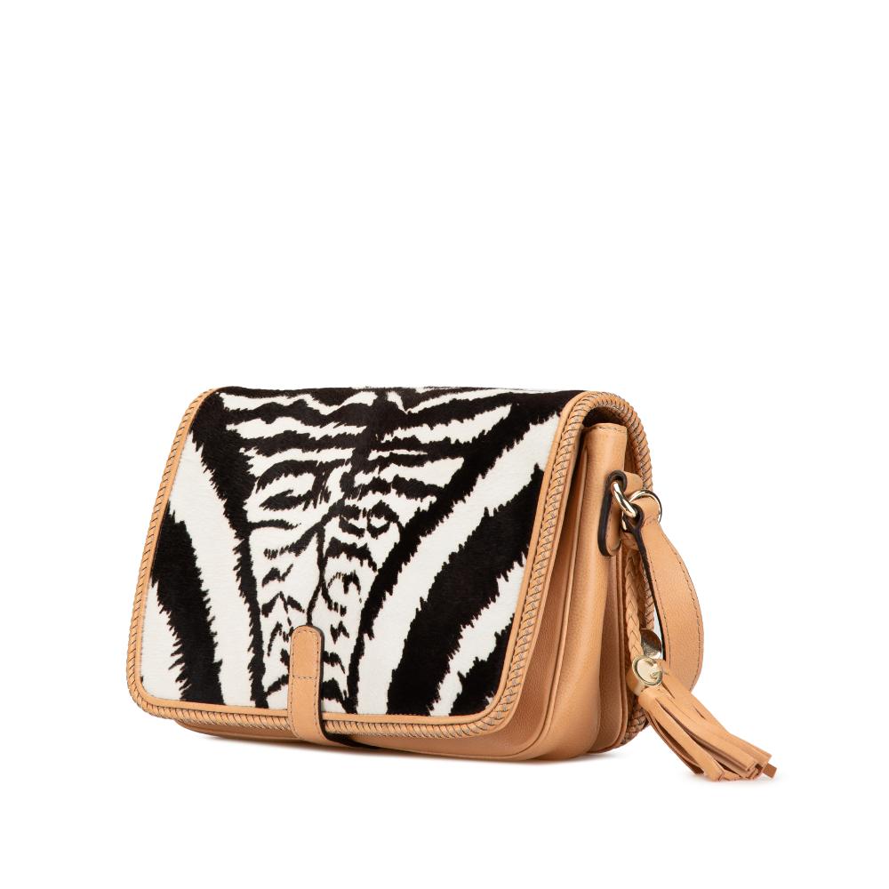Black Pony Hair Gucci Crossbody Bag