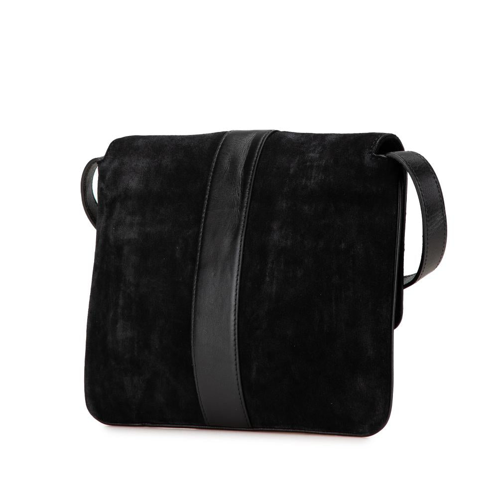 Black Suede Gucci Crossbody Bag