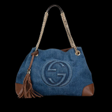 Blue Denim Gucci Tote