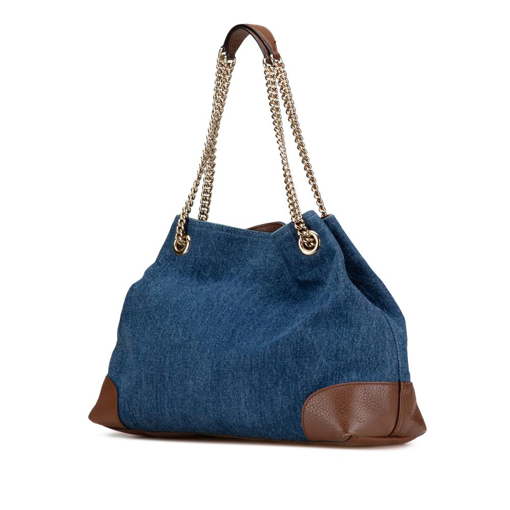 Blue Denim Gucci Tote
