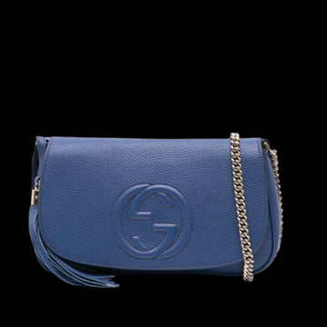 Blue Leather Gucci Crossbody Bag