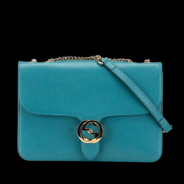 Blue Leather Gucci Crossbody Bag