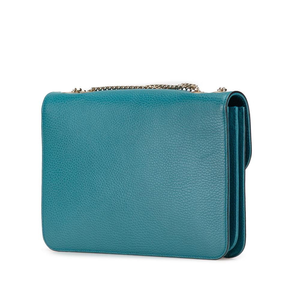 Blue Leather Gucci Crossbody Bag