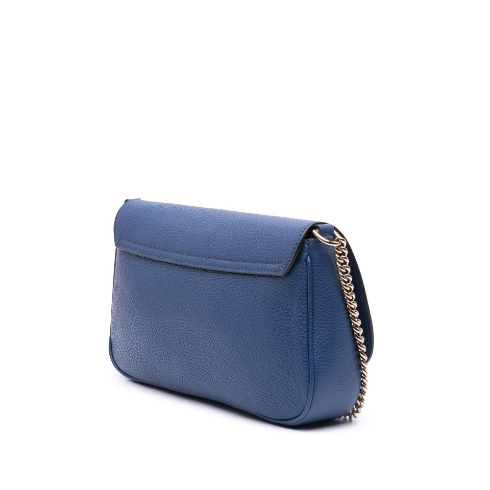 Blue Leather Gucci Crossbody Bag