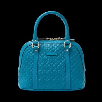Blue Leather Gucci Handbag