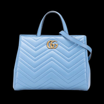 Blue Leather Gucci Marmont