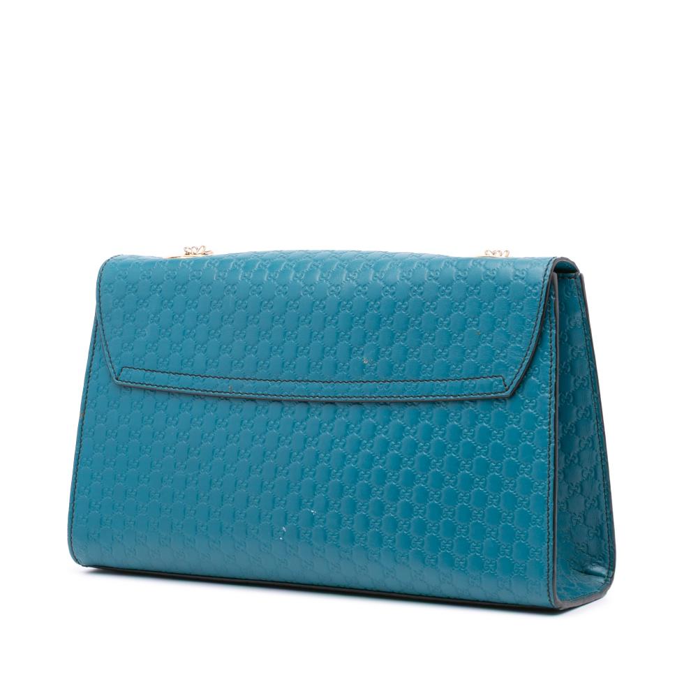 Blue Leather Gucci Shoulder Bag