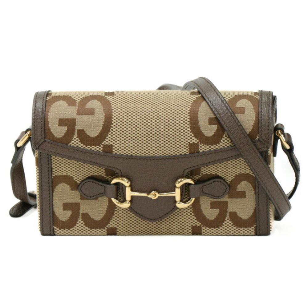 Brown Canvas Gucci Crossbody Bag