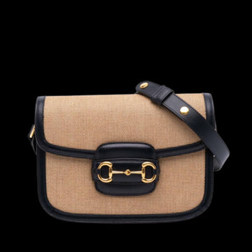 Brown Canvas Gucci Shoulder Bag