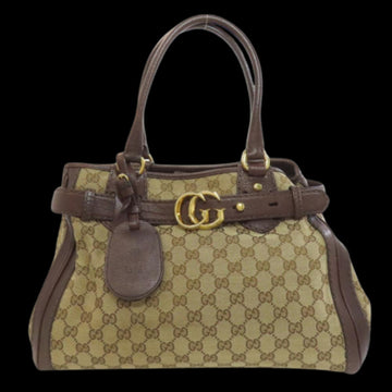 Brown Canvas Gucci Tote