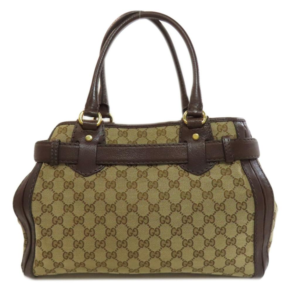 Brown Canvas Gucci Tote