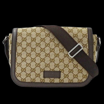 Brown Fabric Gucci Crossbody Bag