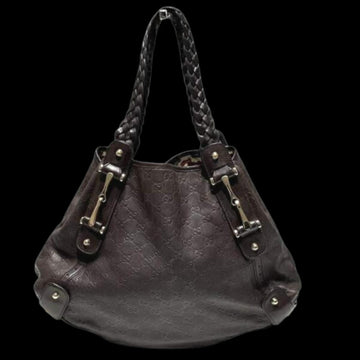 Brown Leather Gucci Shoulder Bag