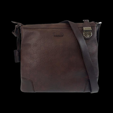 Brown Leather Gucci Shoulder Bag