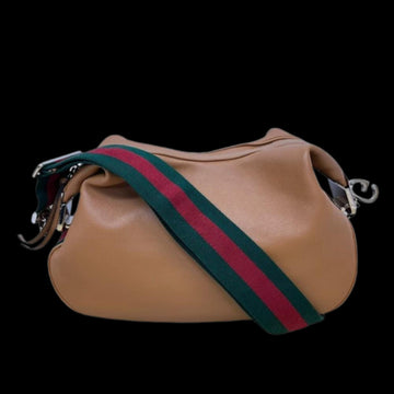 Brown Leather Gucci Shoulder Bag