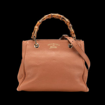 Brown Leather Gucci Bamboo