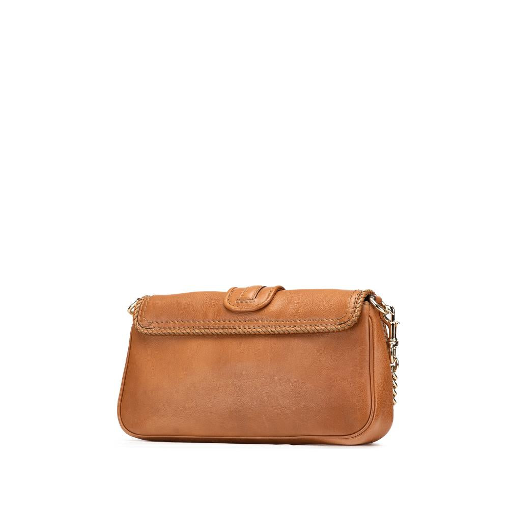 Brown Leather Gucci Shoulder Bag
