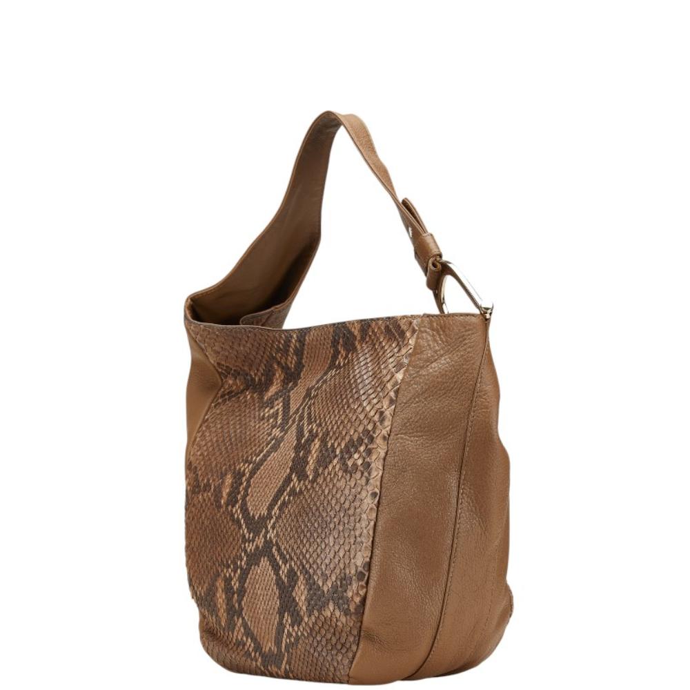 Brown Leather Gucci Shoulder Bag