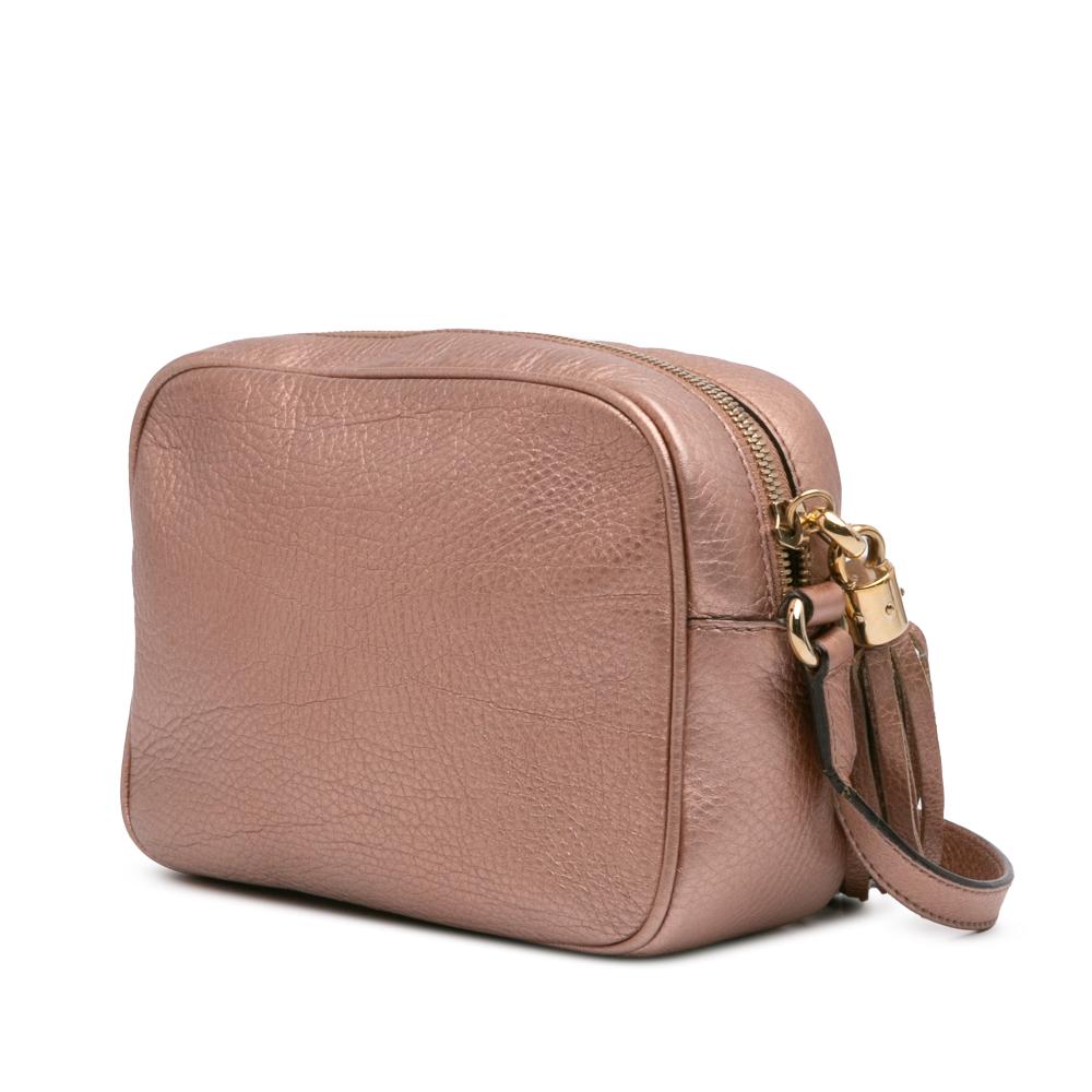 Gold Leather Gucci Crossbody Bag