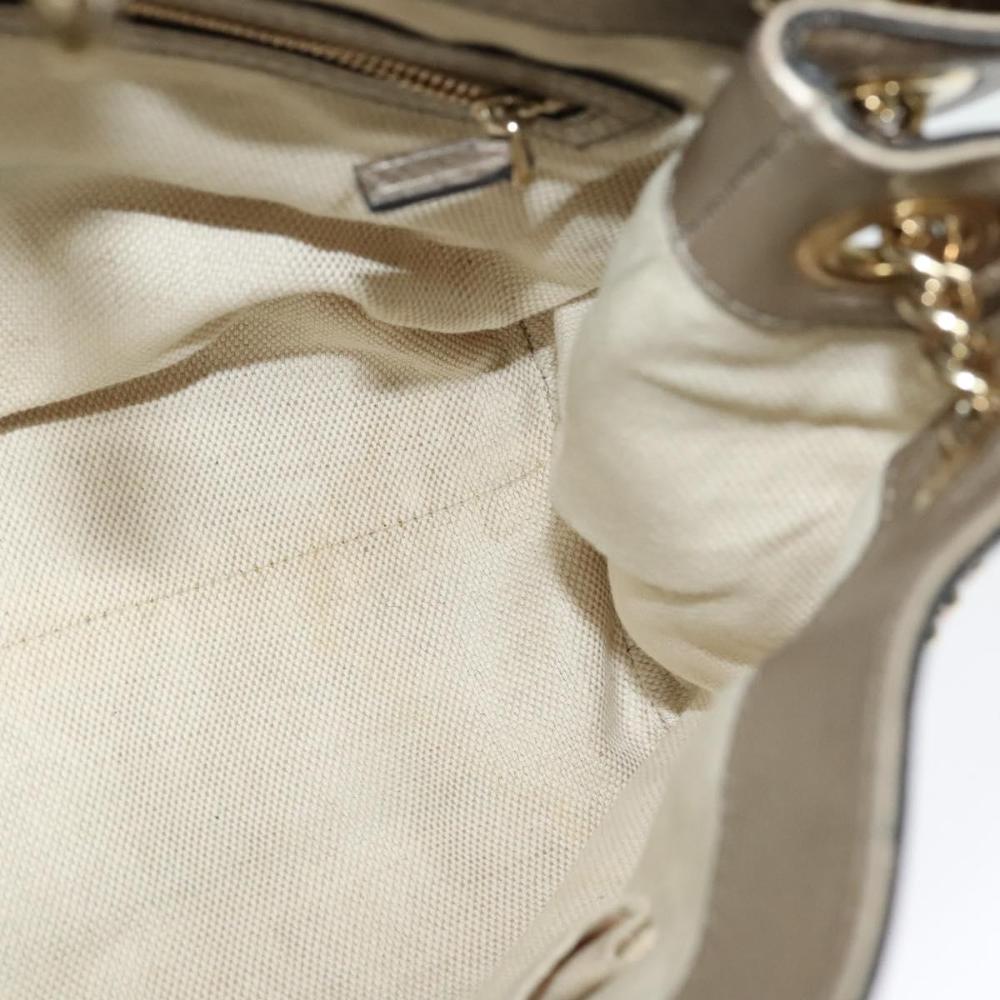 Gold Leather Gucci Shoulder Bag