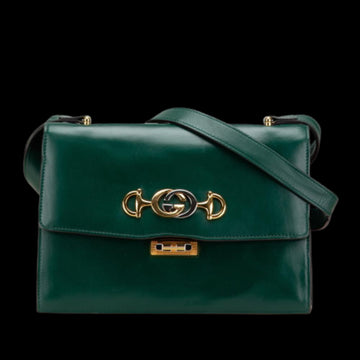Green Leather Gucci Zumi