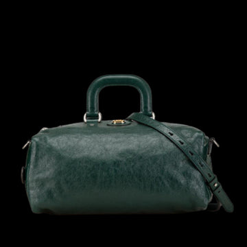 Green Leather Gucci Tote