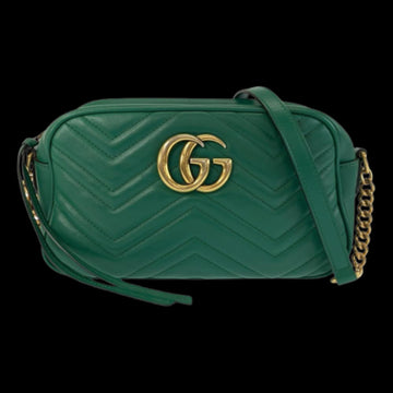 Green Leather Gucci Marmont
